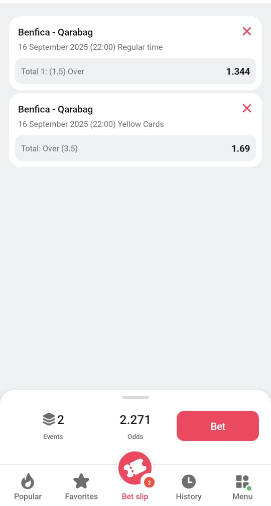 Benfica vs Qarabag